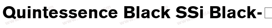 Quintessence Black SSi Black字体转换